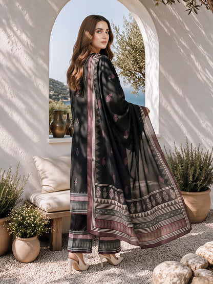 3 Piece Poly Khaddar Suit (Unstitched)