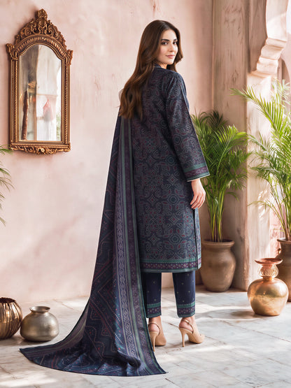 3 Piece Poly Khaddar Suit (Unstitched)