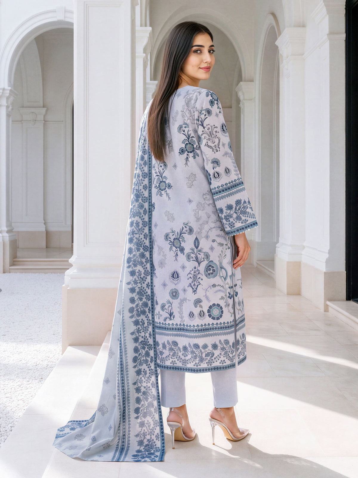 3 Piece Blended Khaddar Suit (Unstitched)