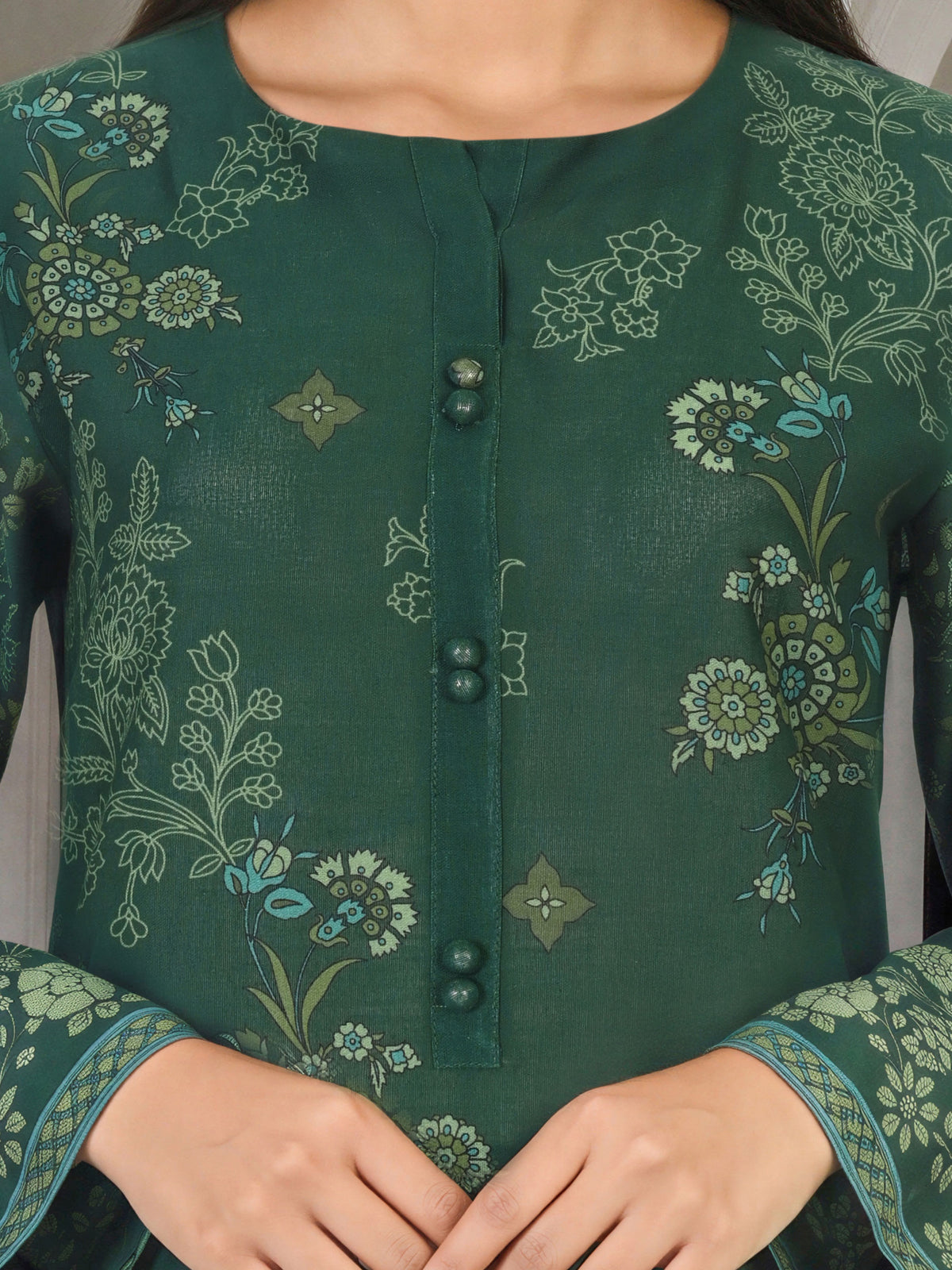 3 Piece Blended Khaddar Suit (Unstitched)