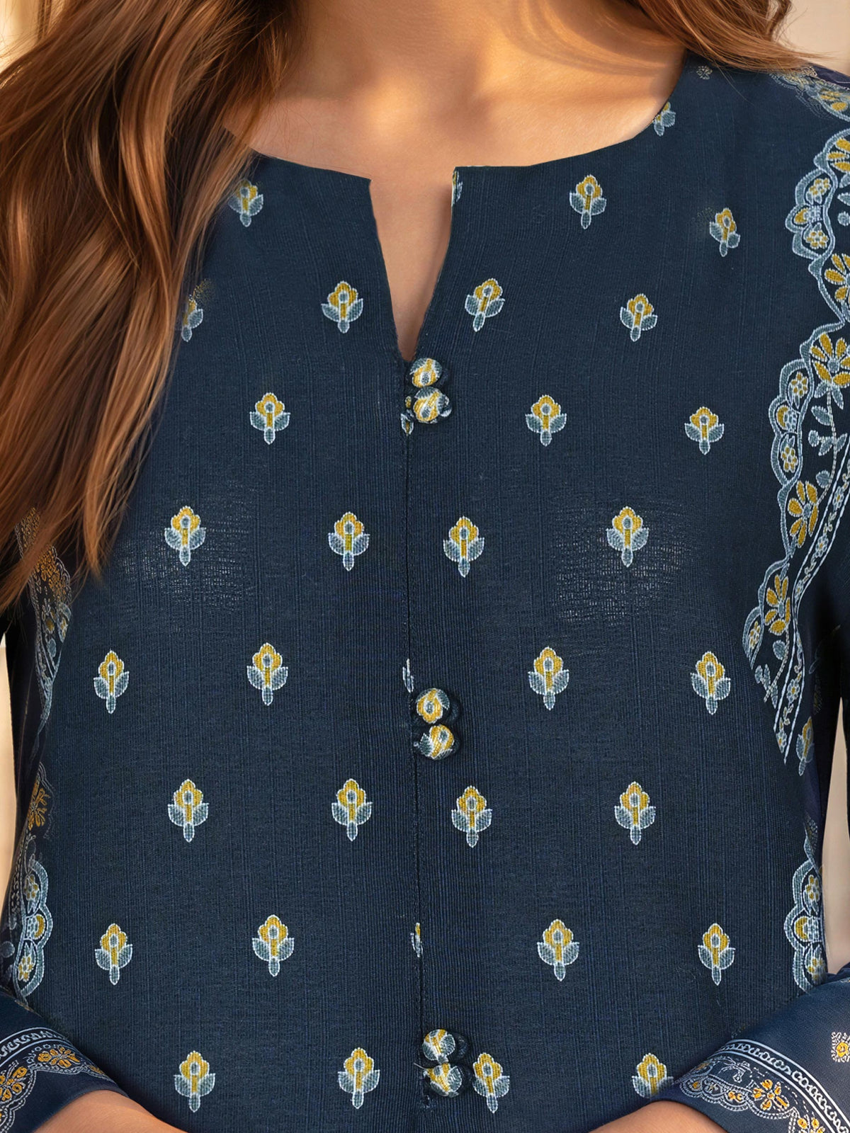 3 Piece Slub Khaddar Suit (Unstitched)