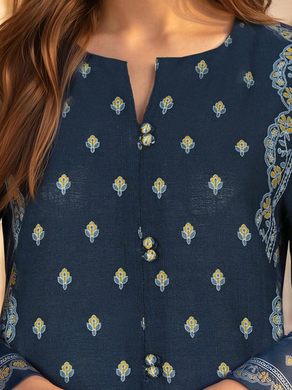 3 Piece Slub Khaddar Suit (Unstitched)