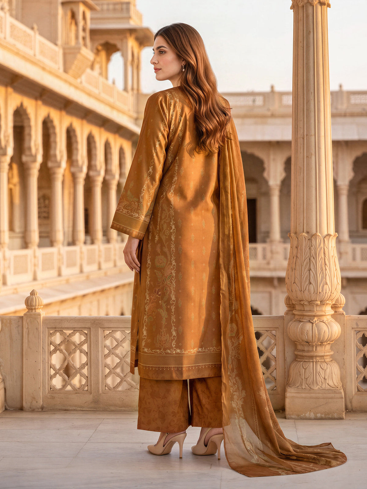 3 Piece Blended Khaddar Suit (Unstitched)