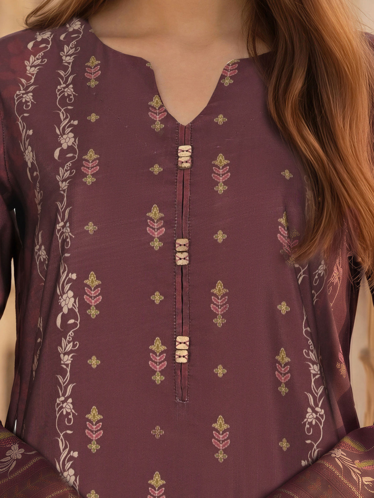 3 Piece Blended Khaddar Suit (Unstitched)