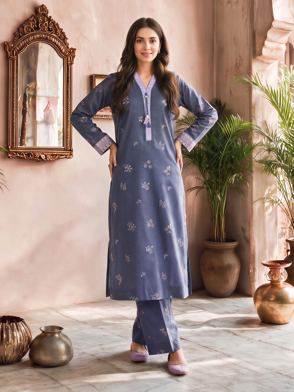 Slub Khaddar Shirt (Unstitched)