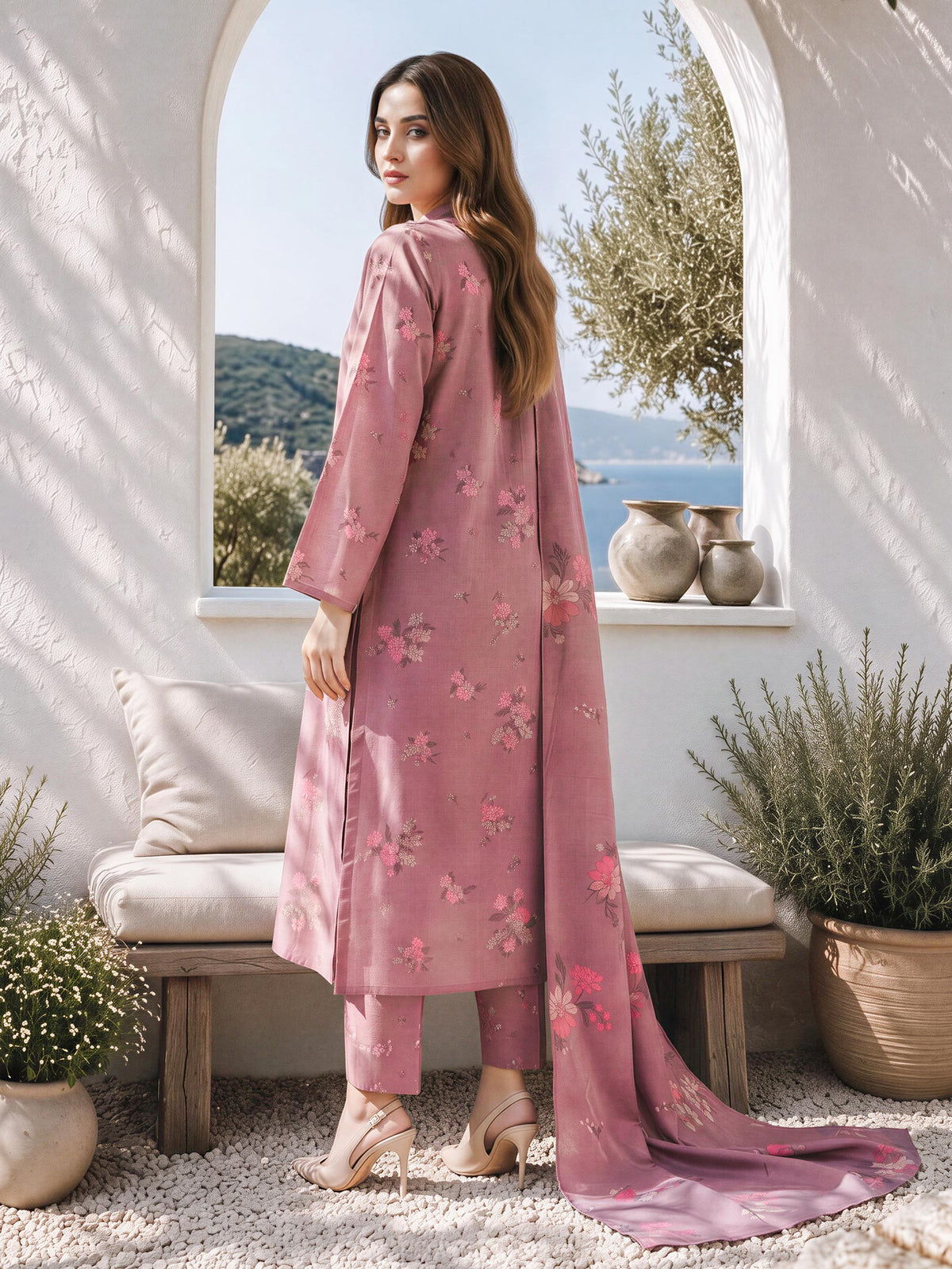 3 Piece Khaddar Suit (Unstitched)