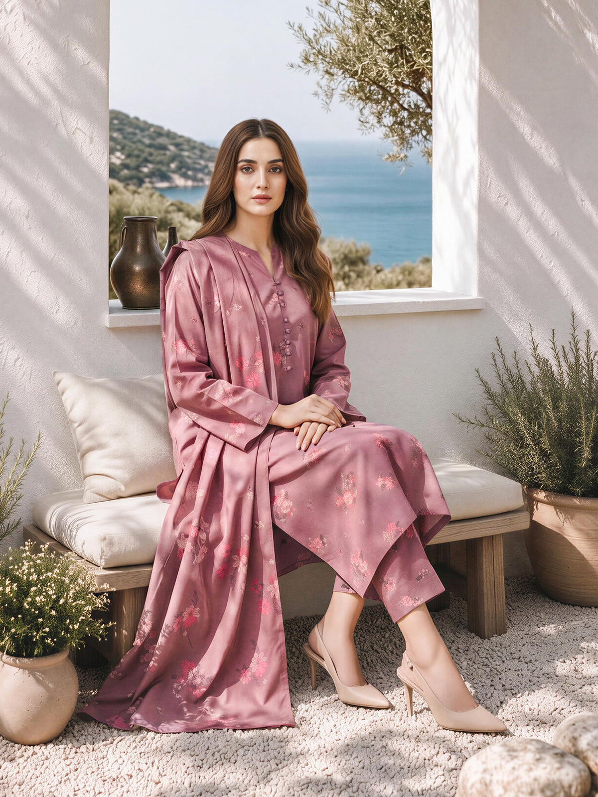 3 Piece Khaddar Suit (Unstitched)