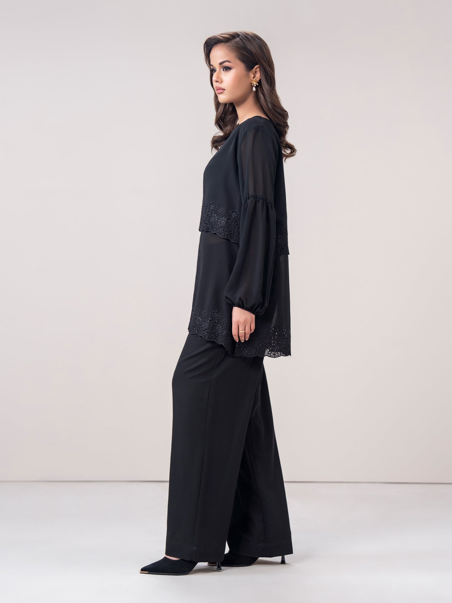 Chiffon Top- Embroidered