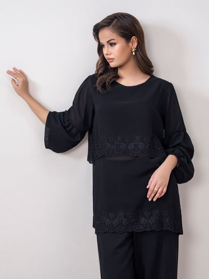 Chiffon Top- Embroidered