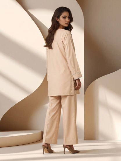 Raw Silk Co-ord Set - Embroidered