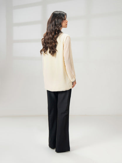 Embroidered Chiffon Top