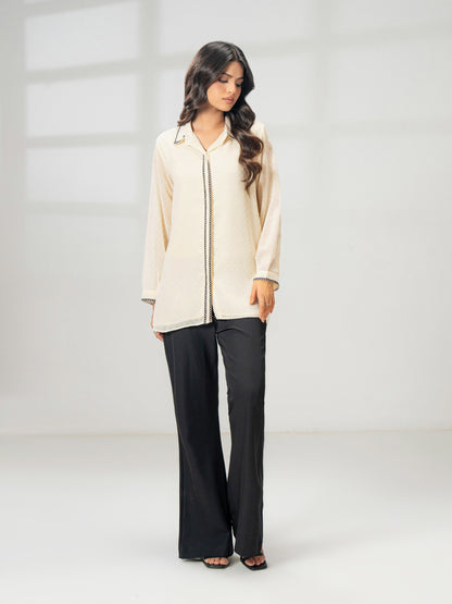 Embroidered Chiffon Top