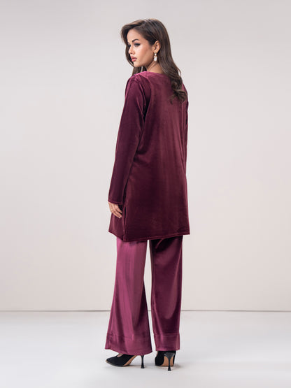 Velour Co-ord set- Embroidered