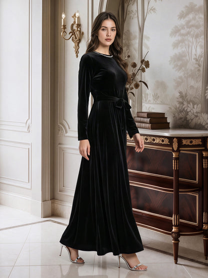 Velour Dress- Embellished