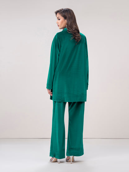 Velour Co-ord Set- Embroidered