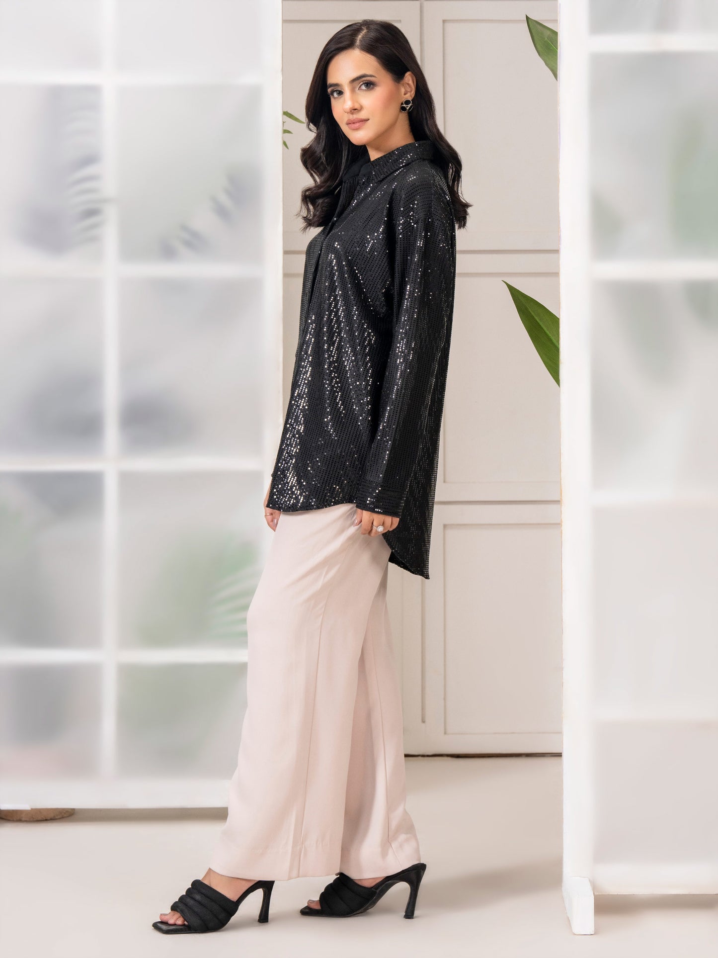 Embellished Jersey Top