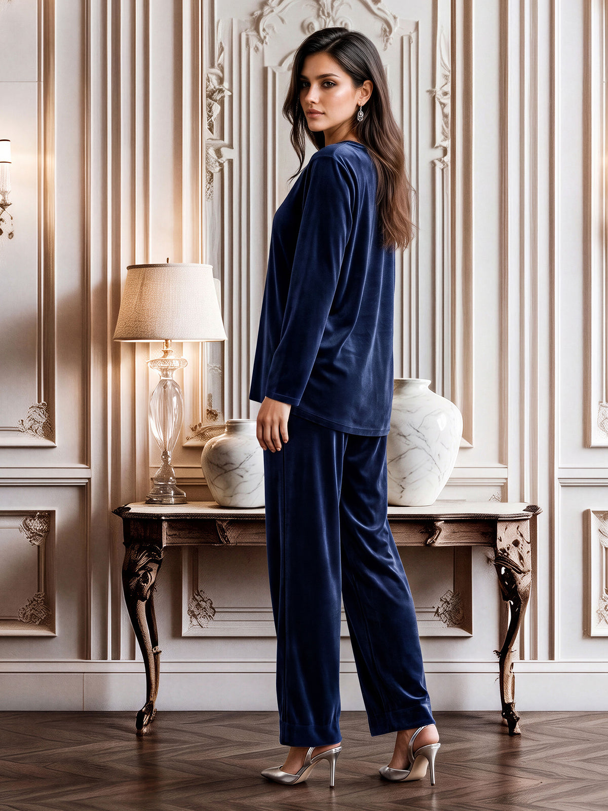 Velour Co-ord Set- Embellished