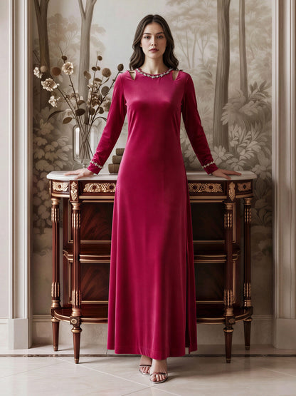 Velour Dress- Embellished