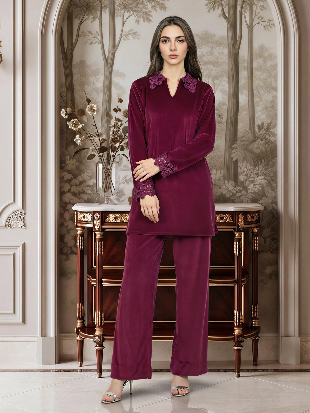 Cutwork Collar Co-ord