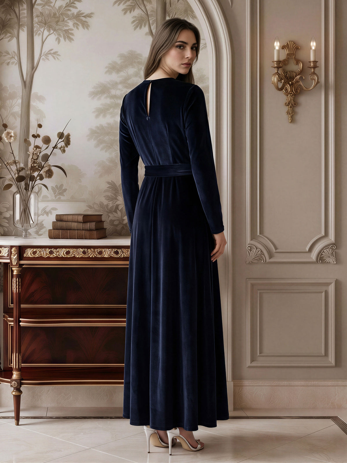 Velour Dress- Embellished