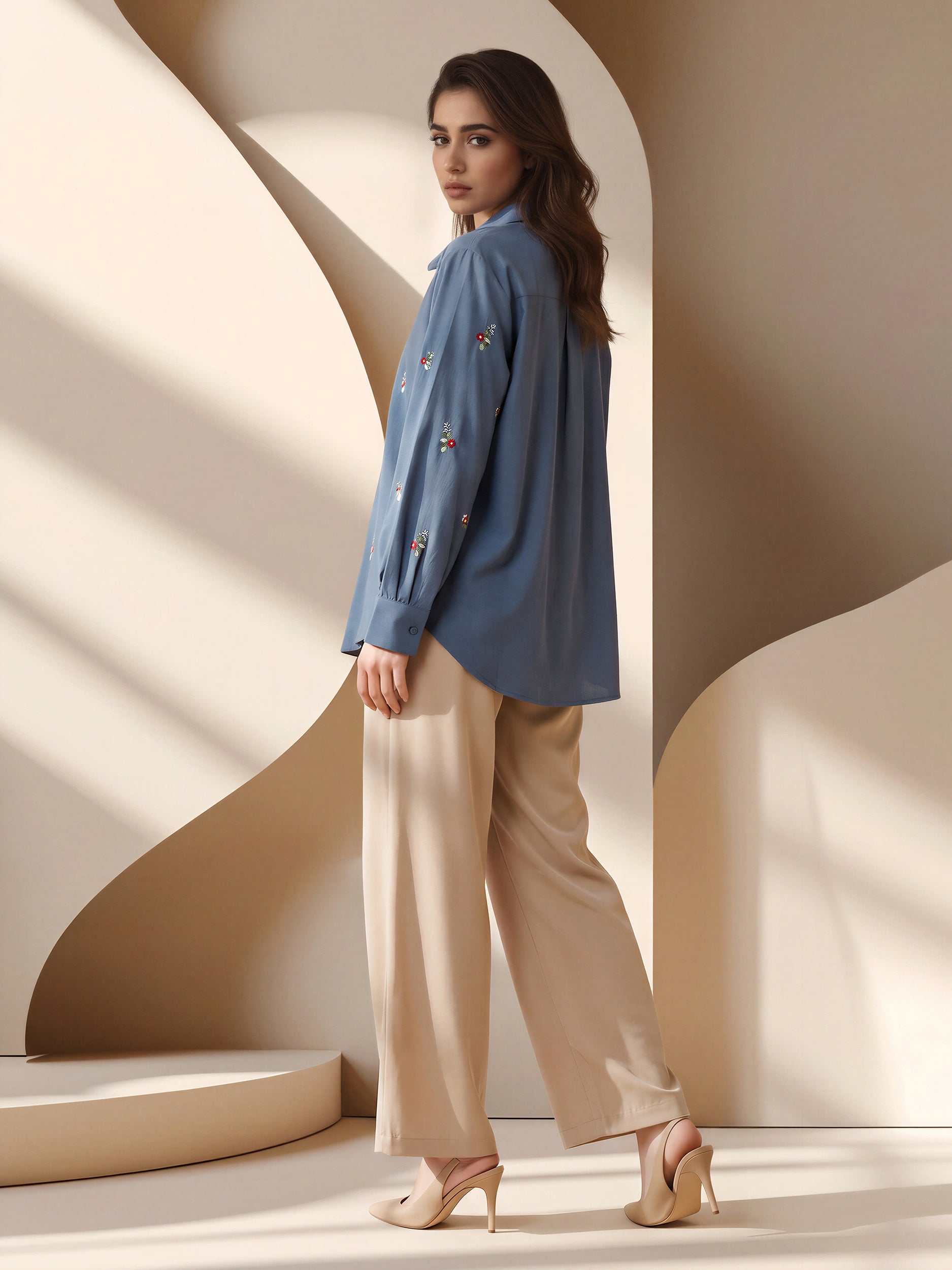 Collared Shirt- Embroidered