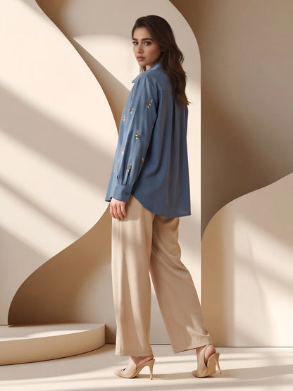 Collared Shirt- Embroidered