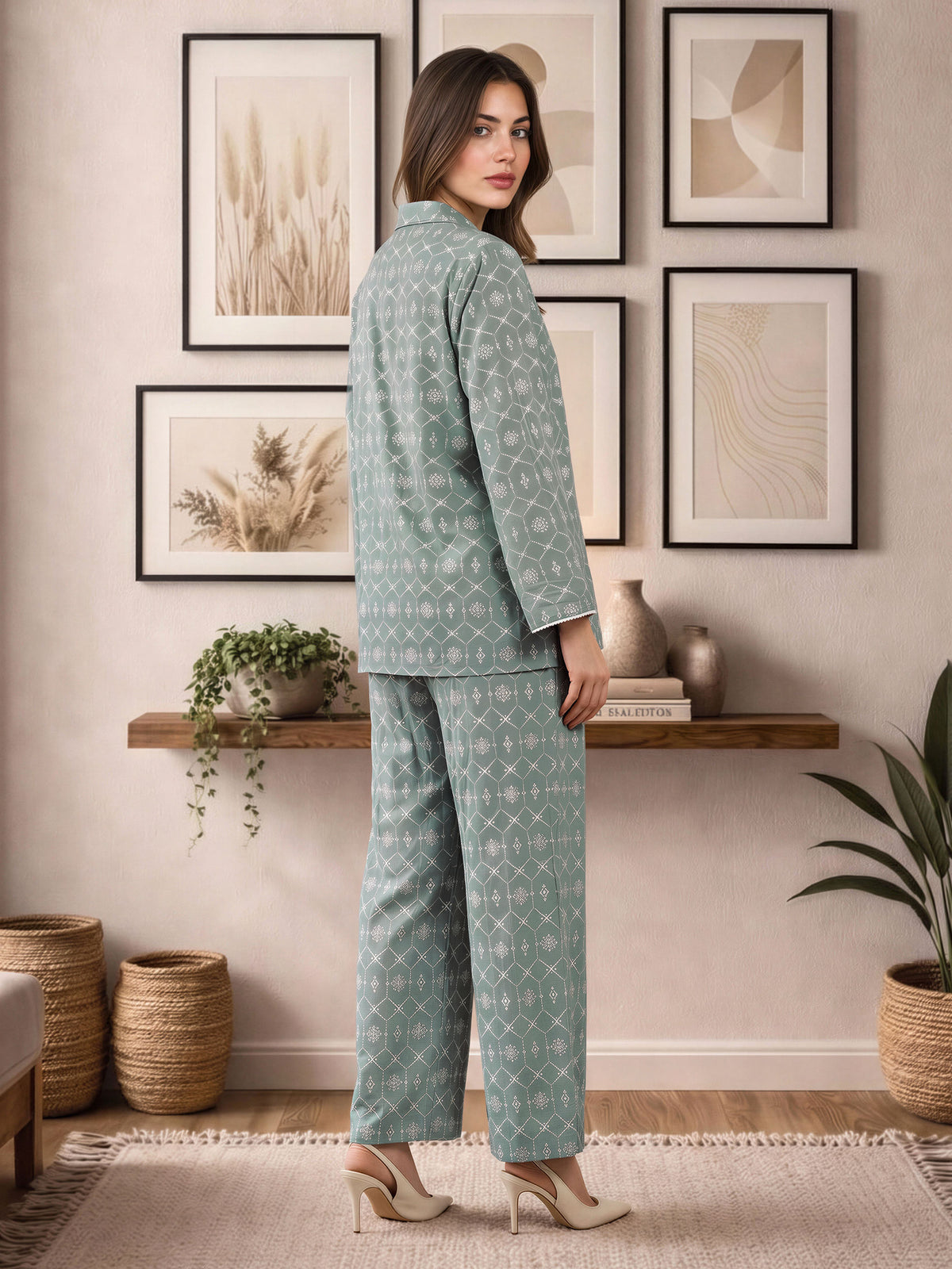 Lattice Embroidered Co-ord