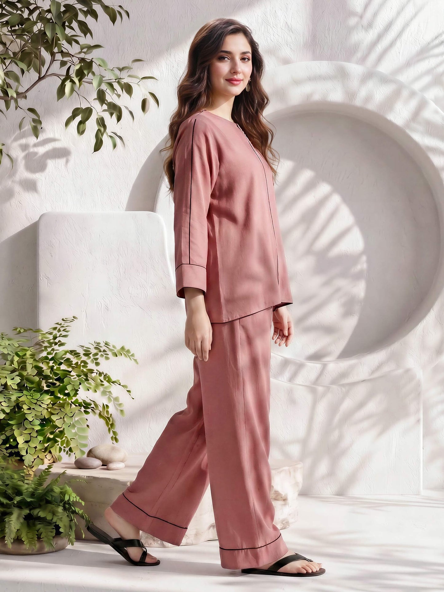 Poly Viscose Co-ord Set