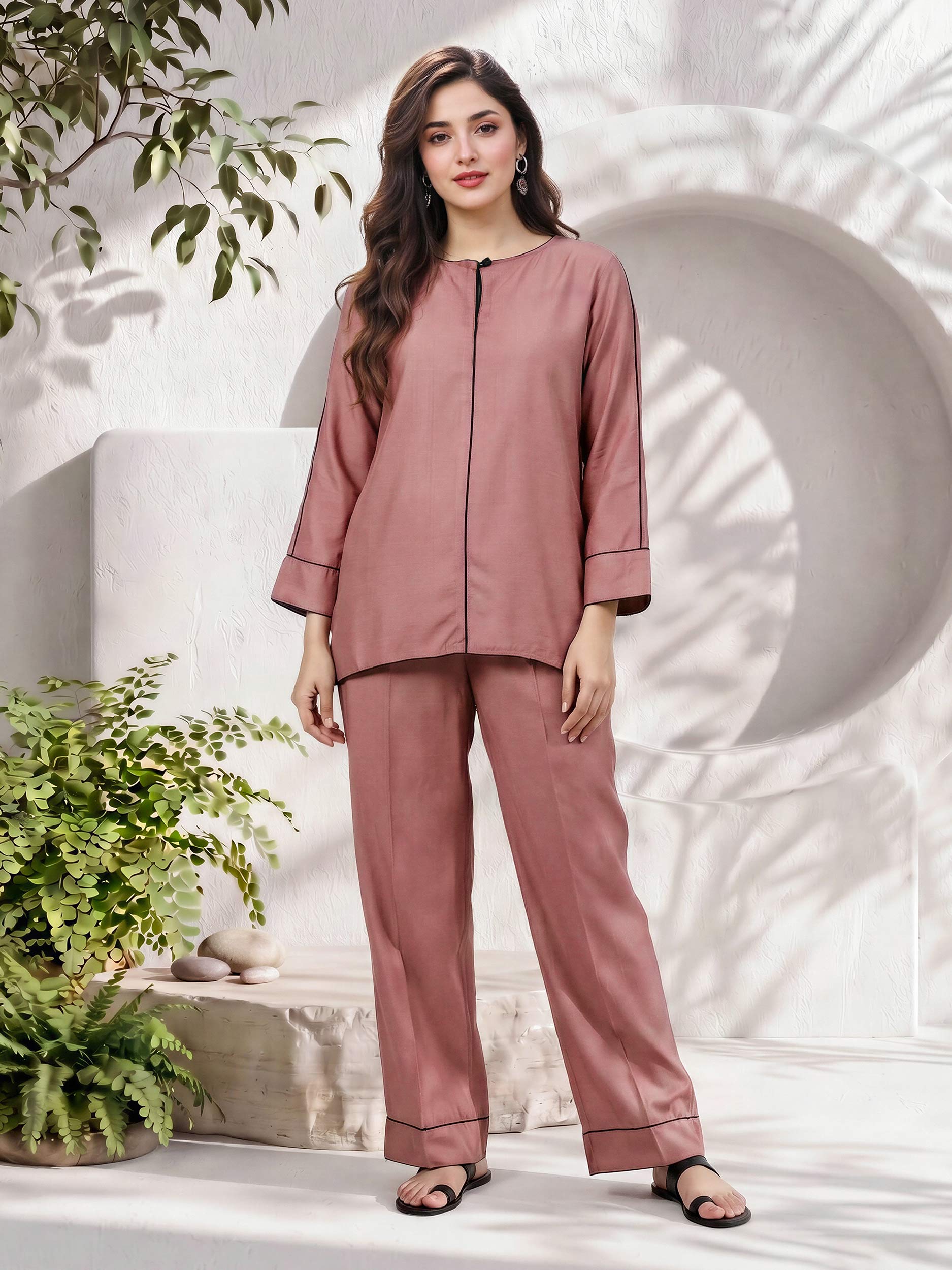 Poly Viscose Co-ord Set