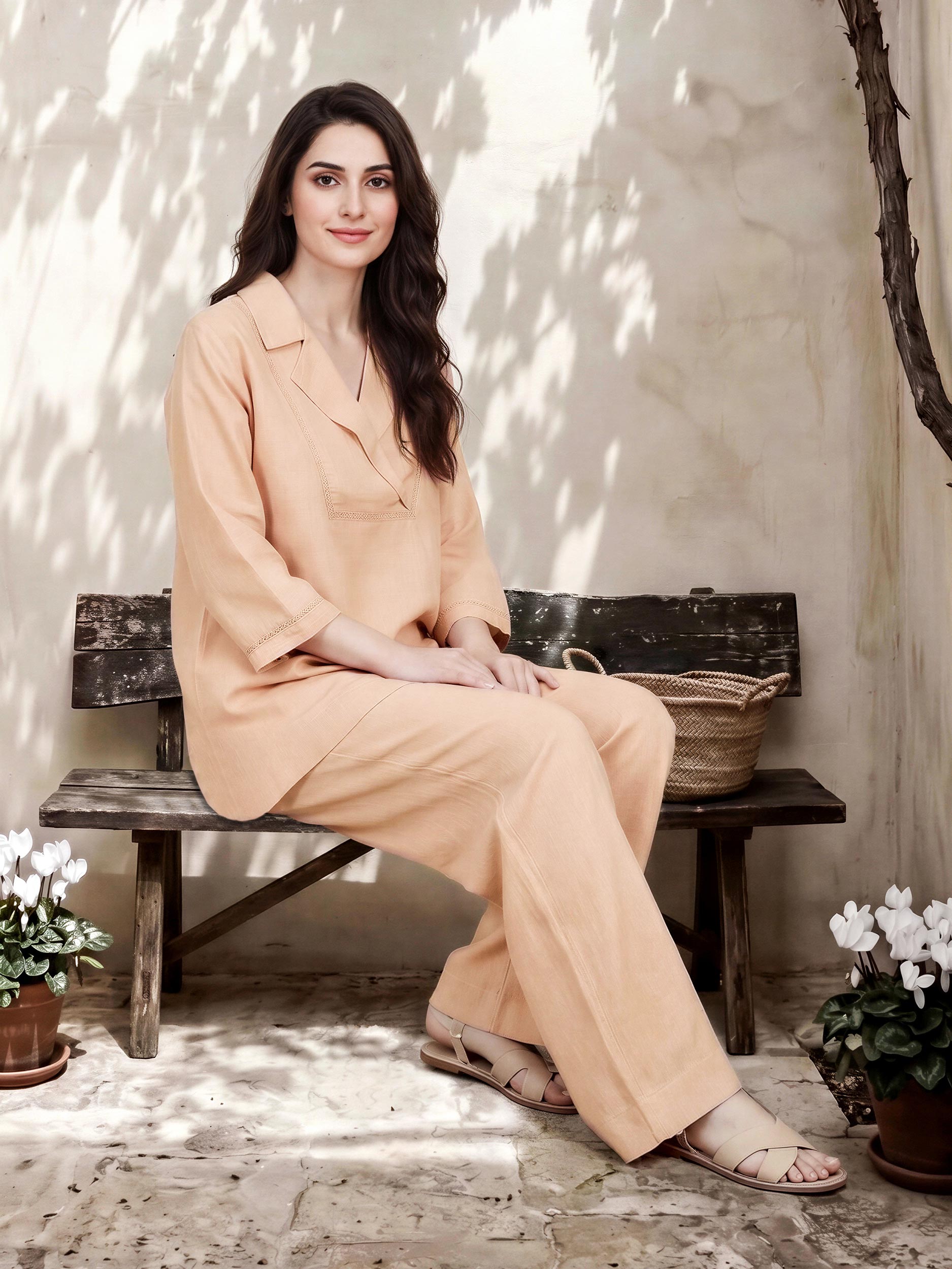Polyester Viscose Co-ord Set