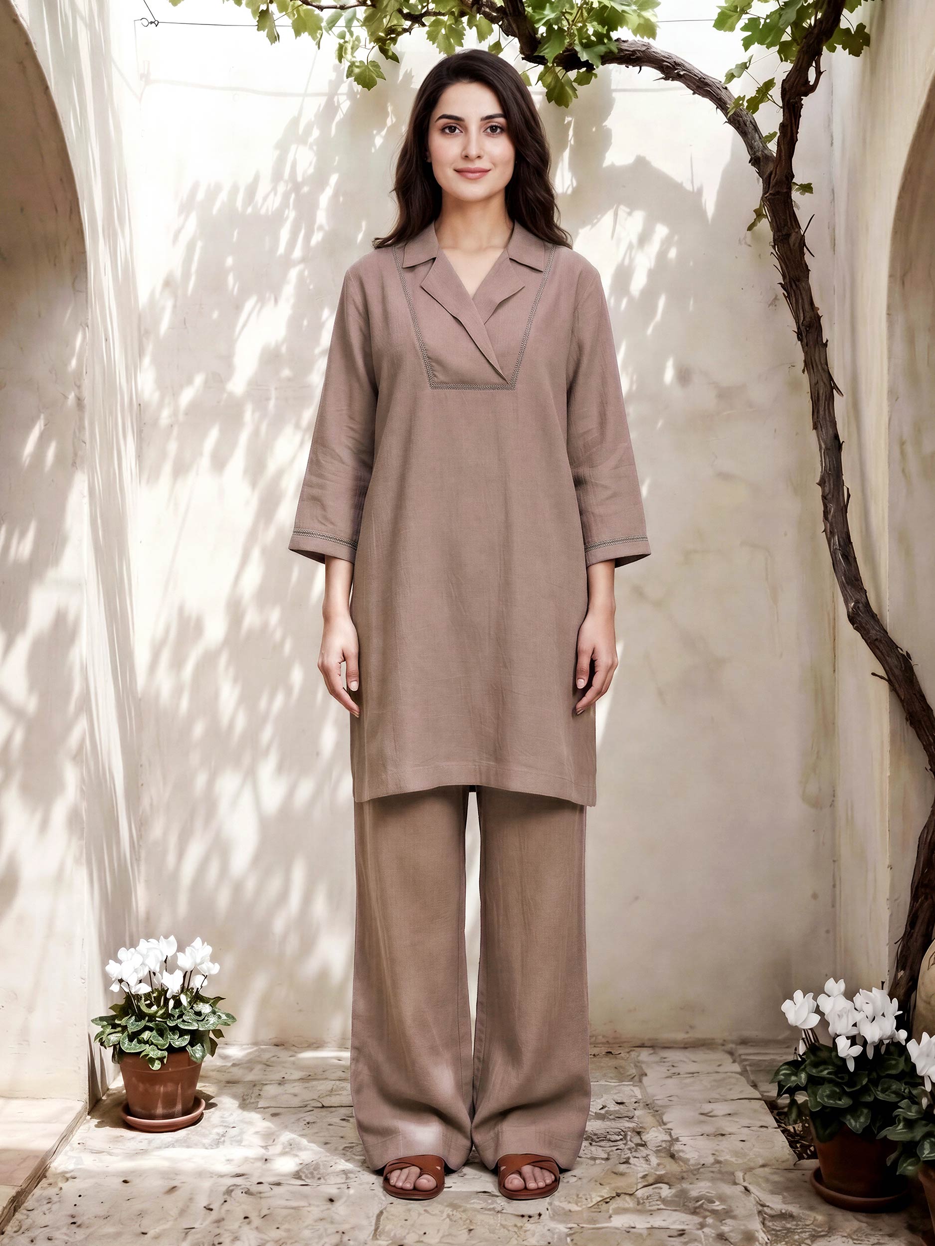 Polyester Viscose Co-ord Set
