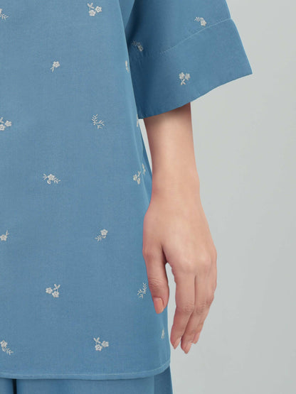 Denim Co-ord set- Embroidered
