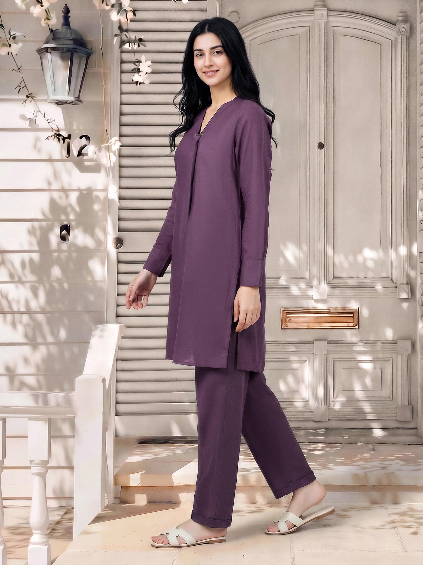 2 Piece Silk Suit (Pret)