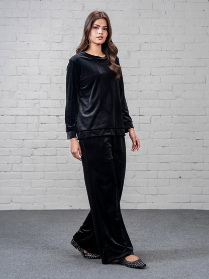 Velour Co-ord Set- Embellished