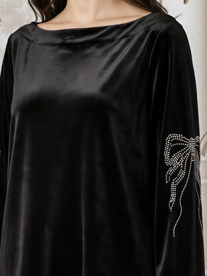 Velour Co-ord Set- Embellished