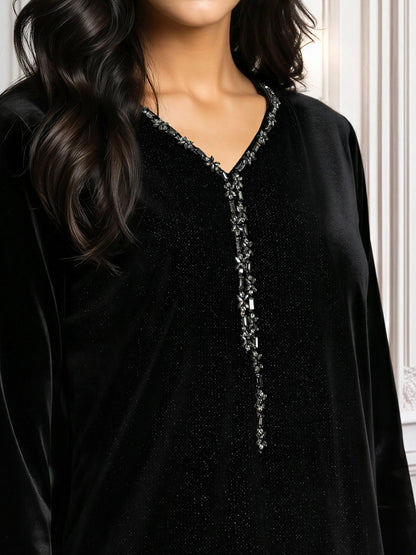 Velour Shimmer Co-ord- Embellished