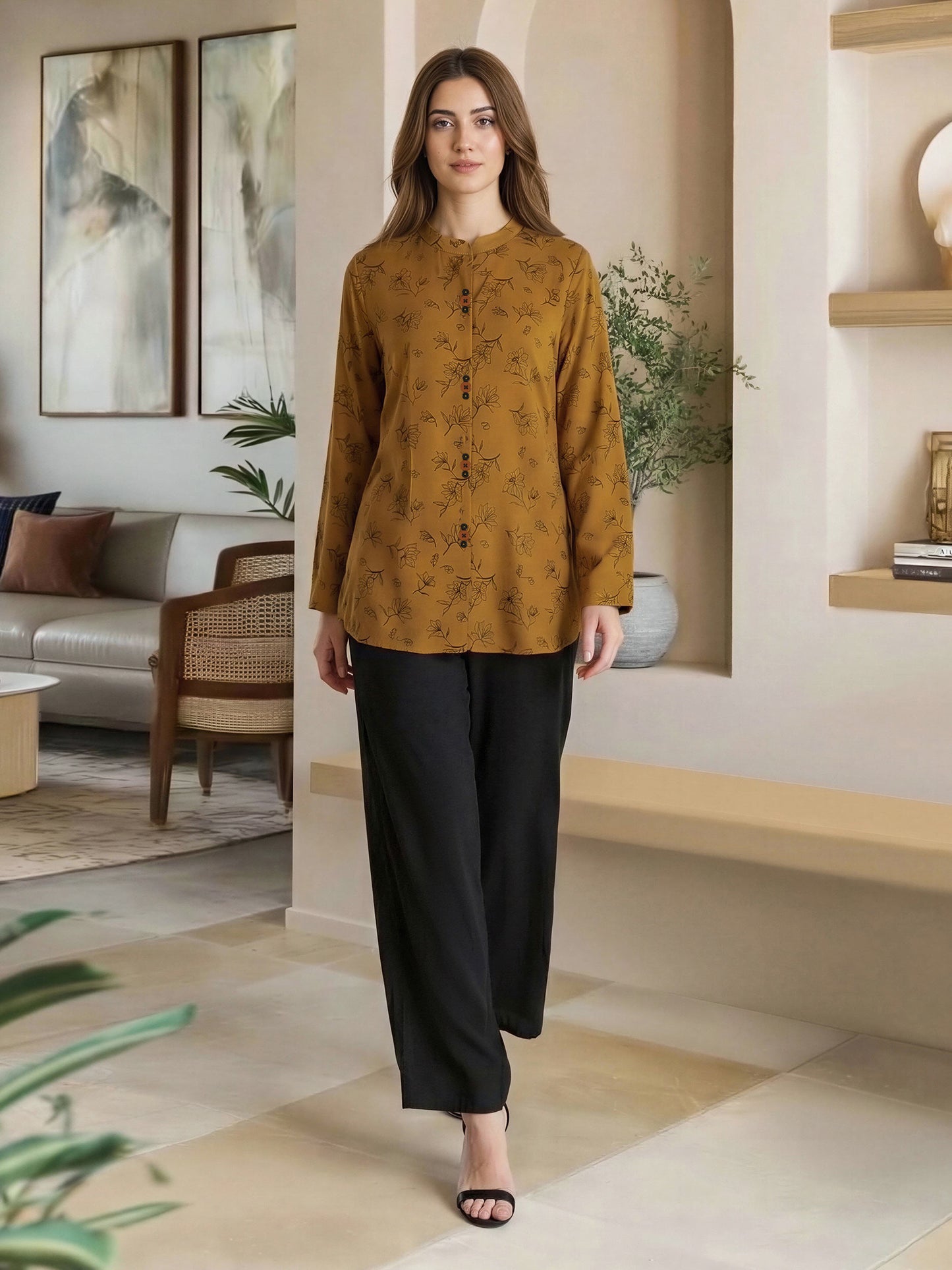 Poly Viscose Top