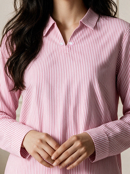 Striped Collar Top