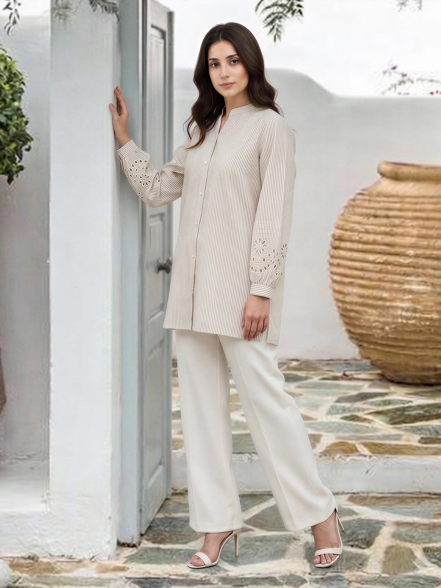 Yarn Dyed Top- Embroidered