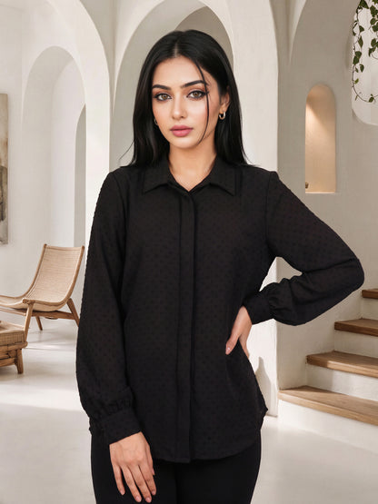 Sheer Collar Top