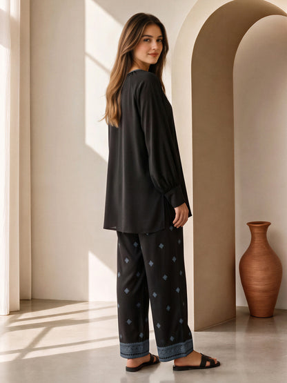 Viscose Co-ord Set- Embroidered