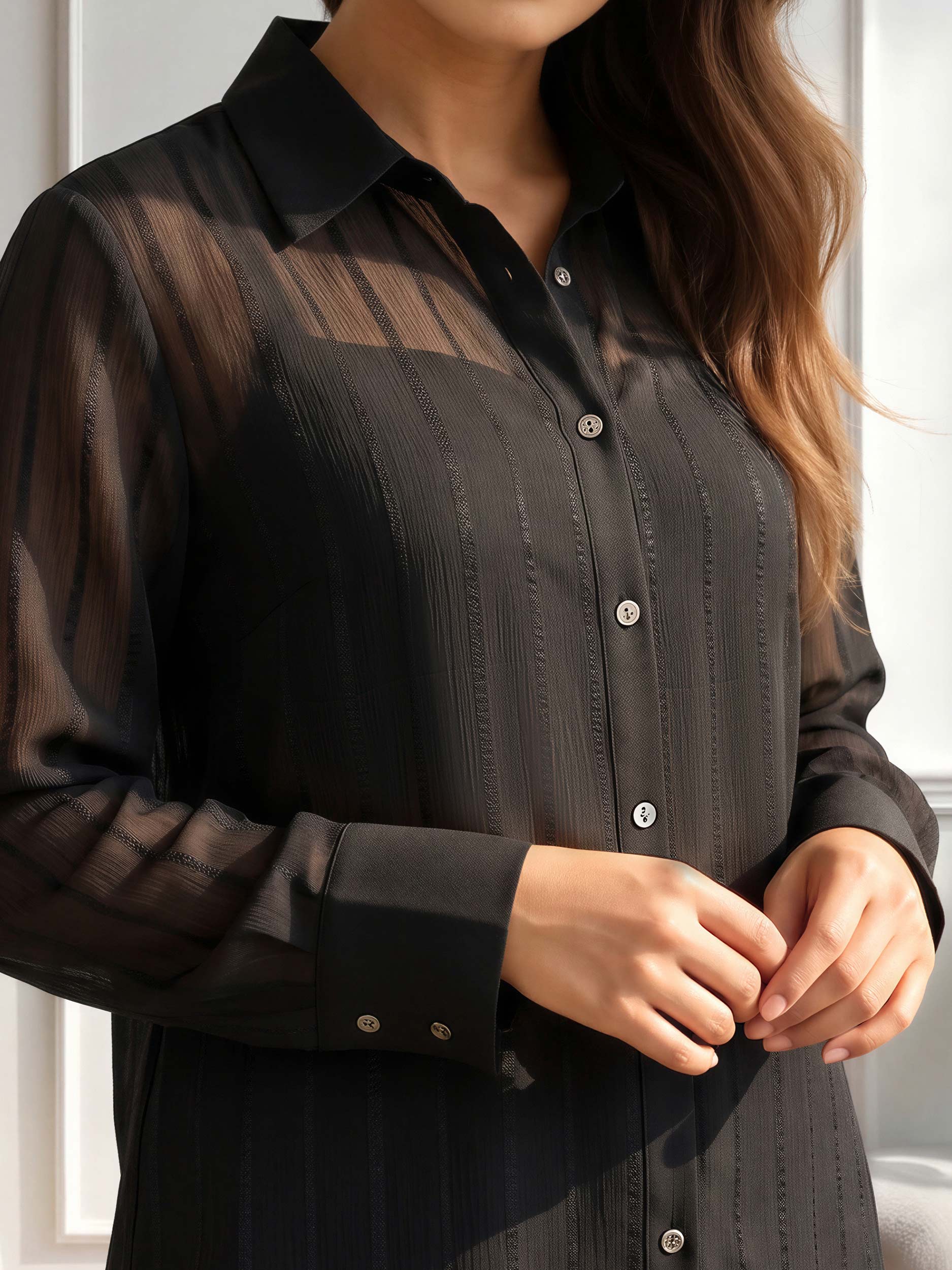 Striped Collared Top