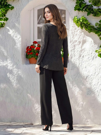 Polyester Viscose Top- Embellished