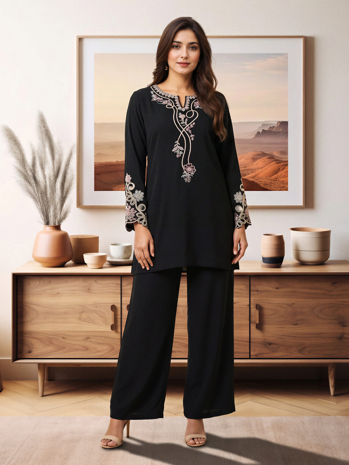 Grip Co-ord Set- Embroidered