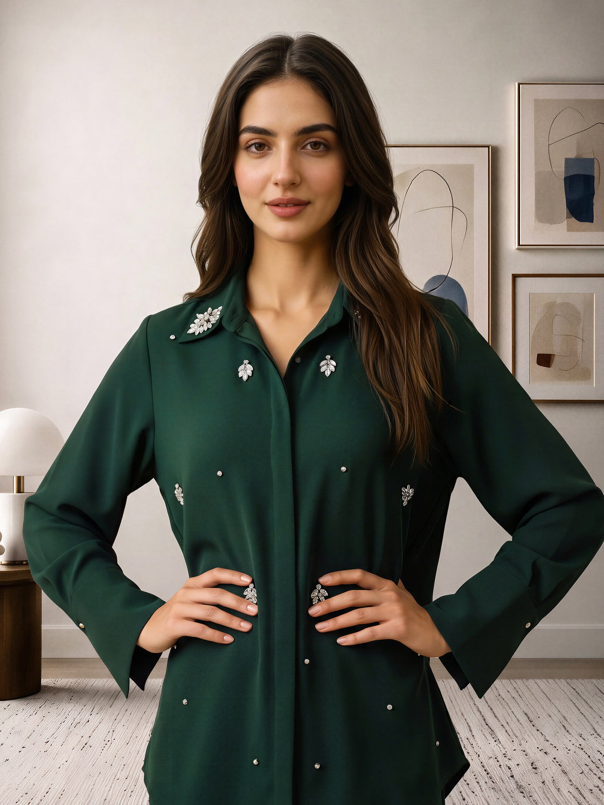 Rhinestone Collar Co-ord
