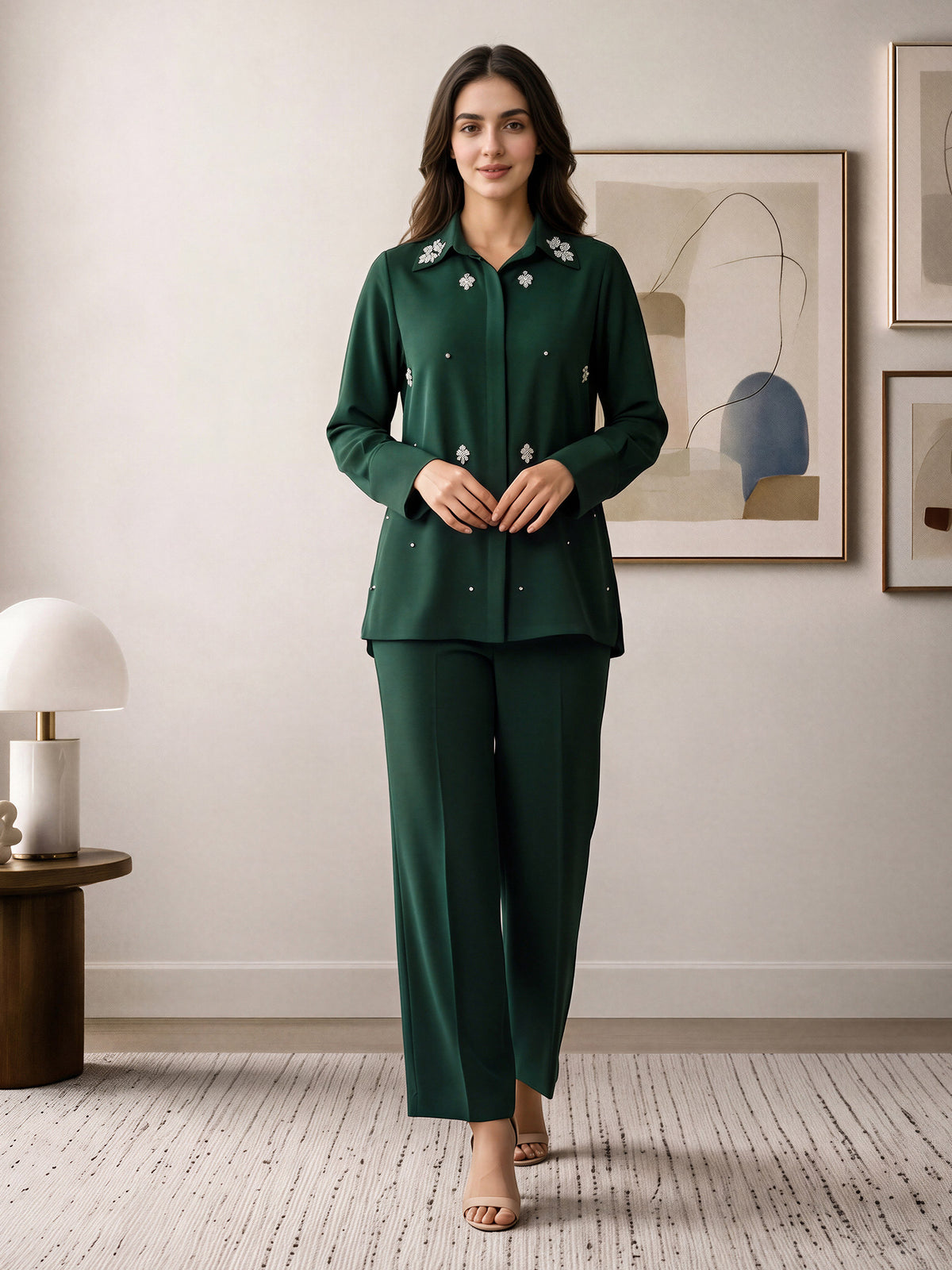Rhinestone Collar Co-ord