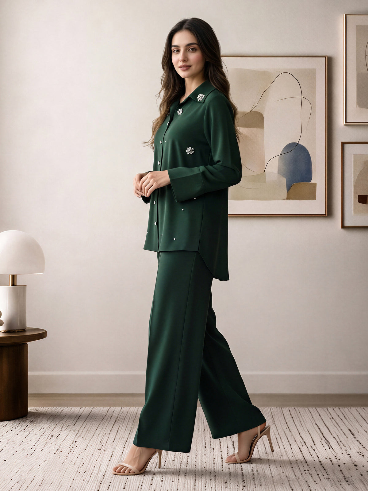 Rhinestone Collar Co-ord