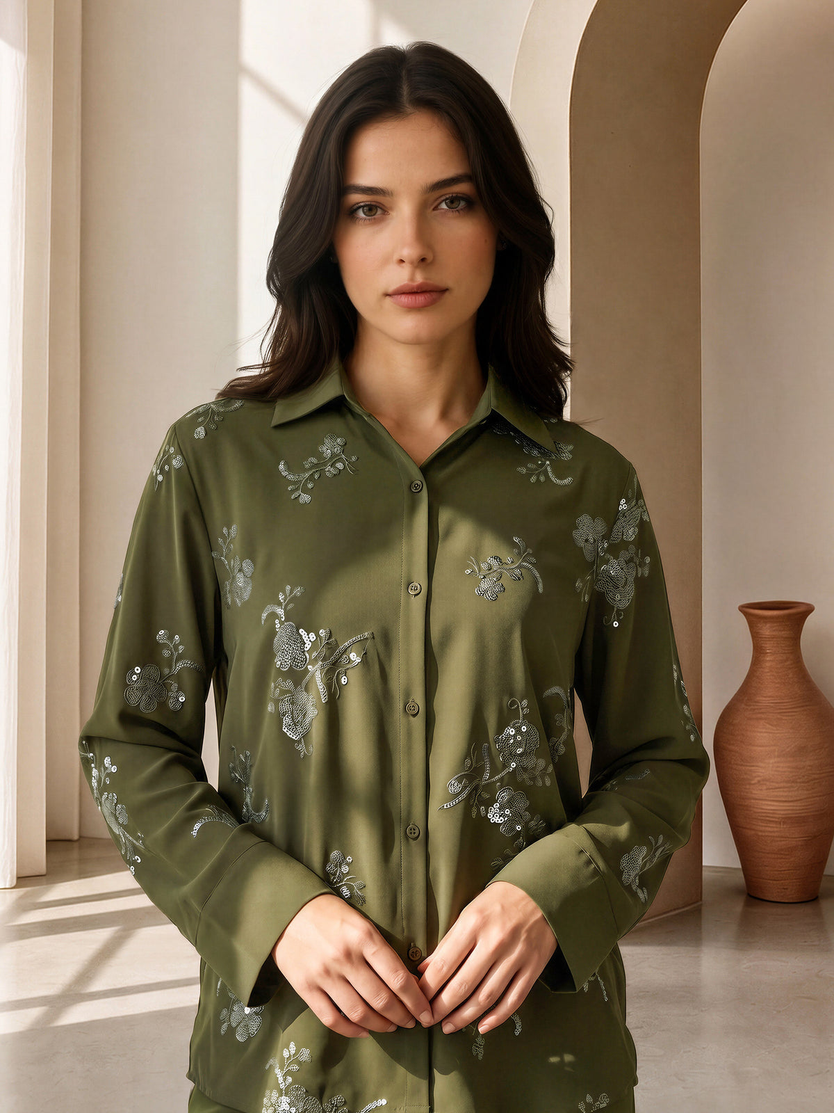 Embroidered Floral Co-ord