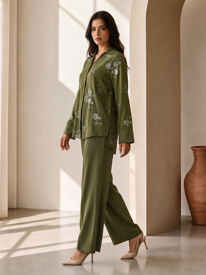 Embroidered Floral Co-ord