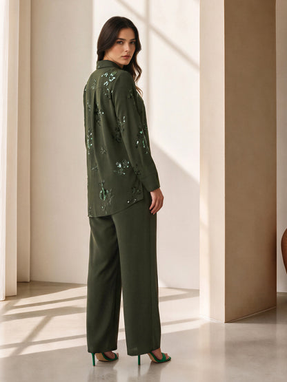Embroidered Floral Co-ord